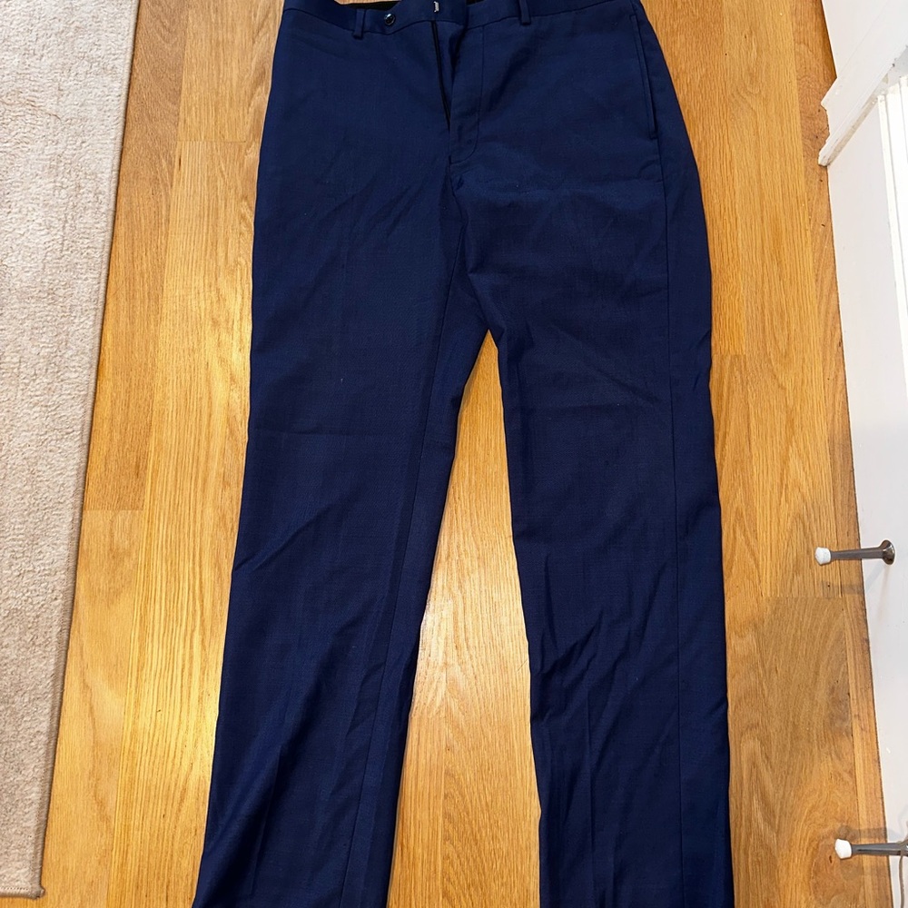Men's Navy Blue Suit Pants